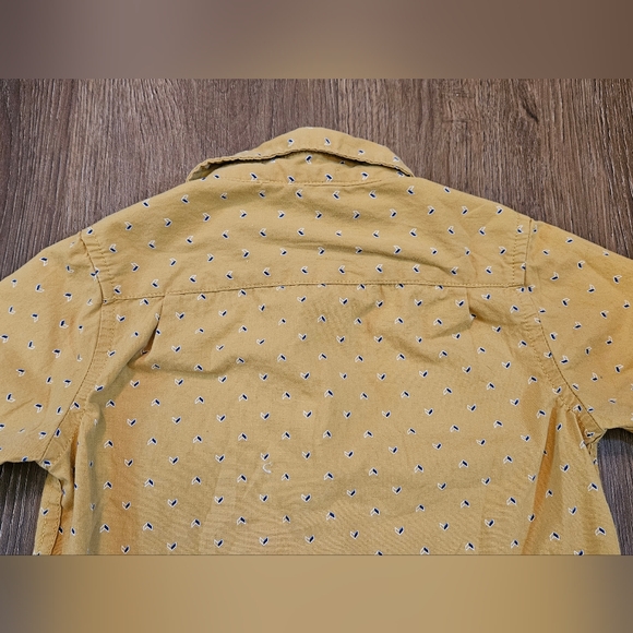 3T Boy PD & C Peached Poplin Button Up Yellow w Print - Picture 9 of 11